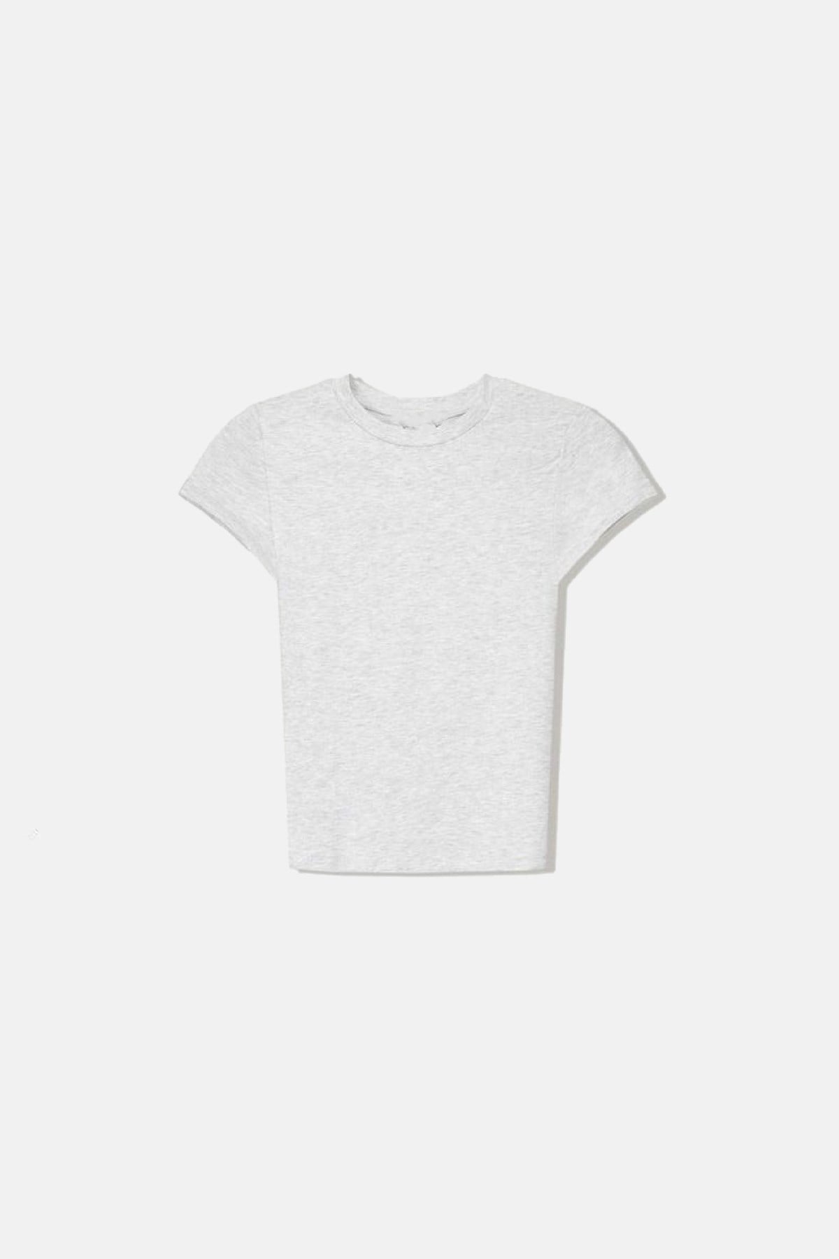 Basic Likralı Gri Melanj Fit Kadın Top