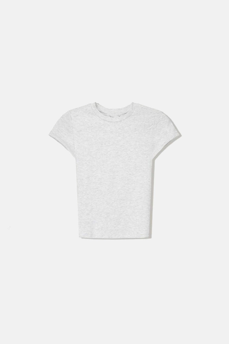 Basic Likralı Gri Melanj Fit Kadın Top