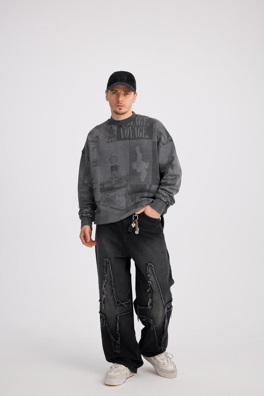 JR Yıldız Patch Detay Füme Jean Pantolon