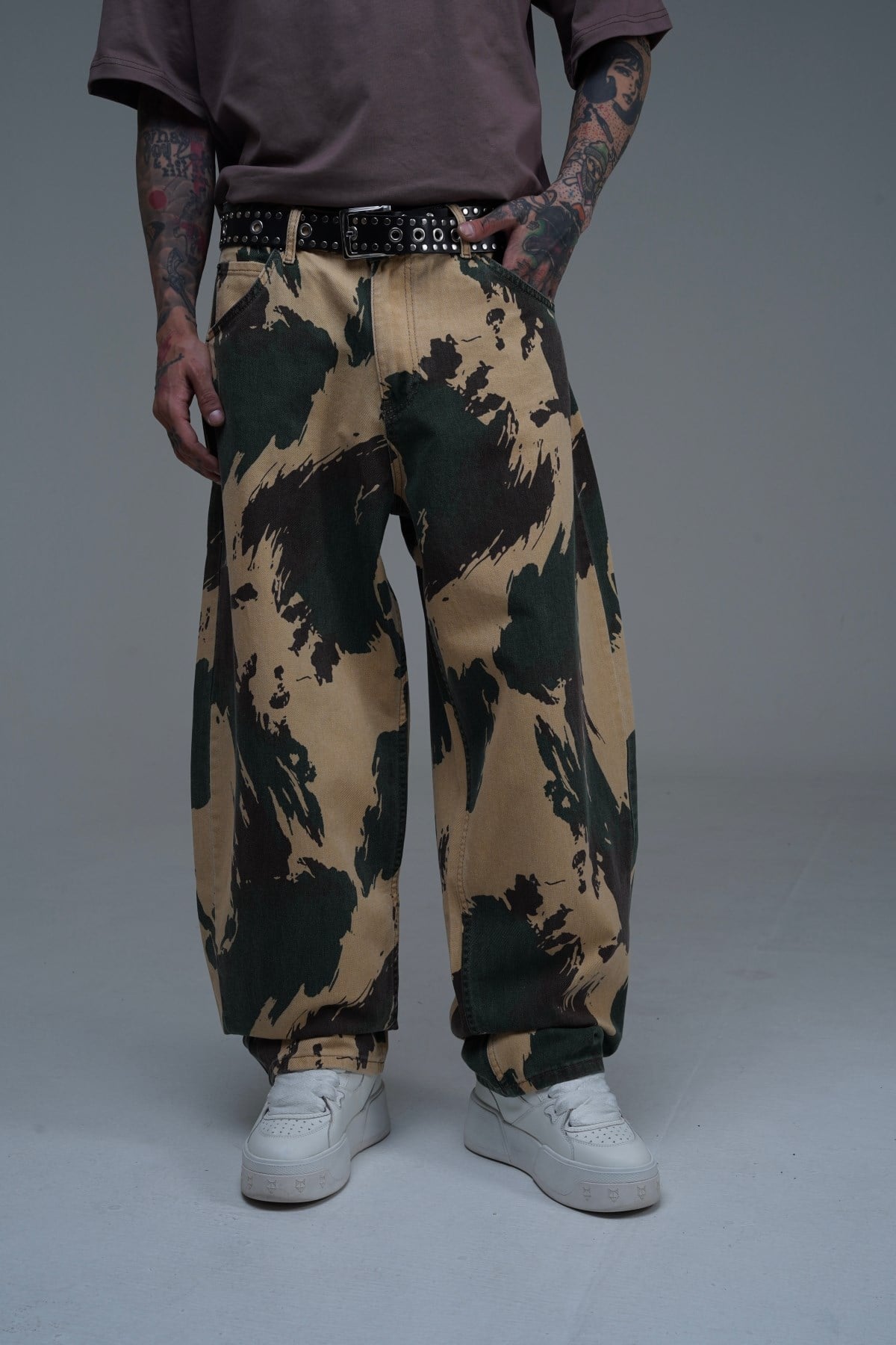 Kamuflaj Desenli Baggy Jean Pantolon CT01 6667 Joker