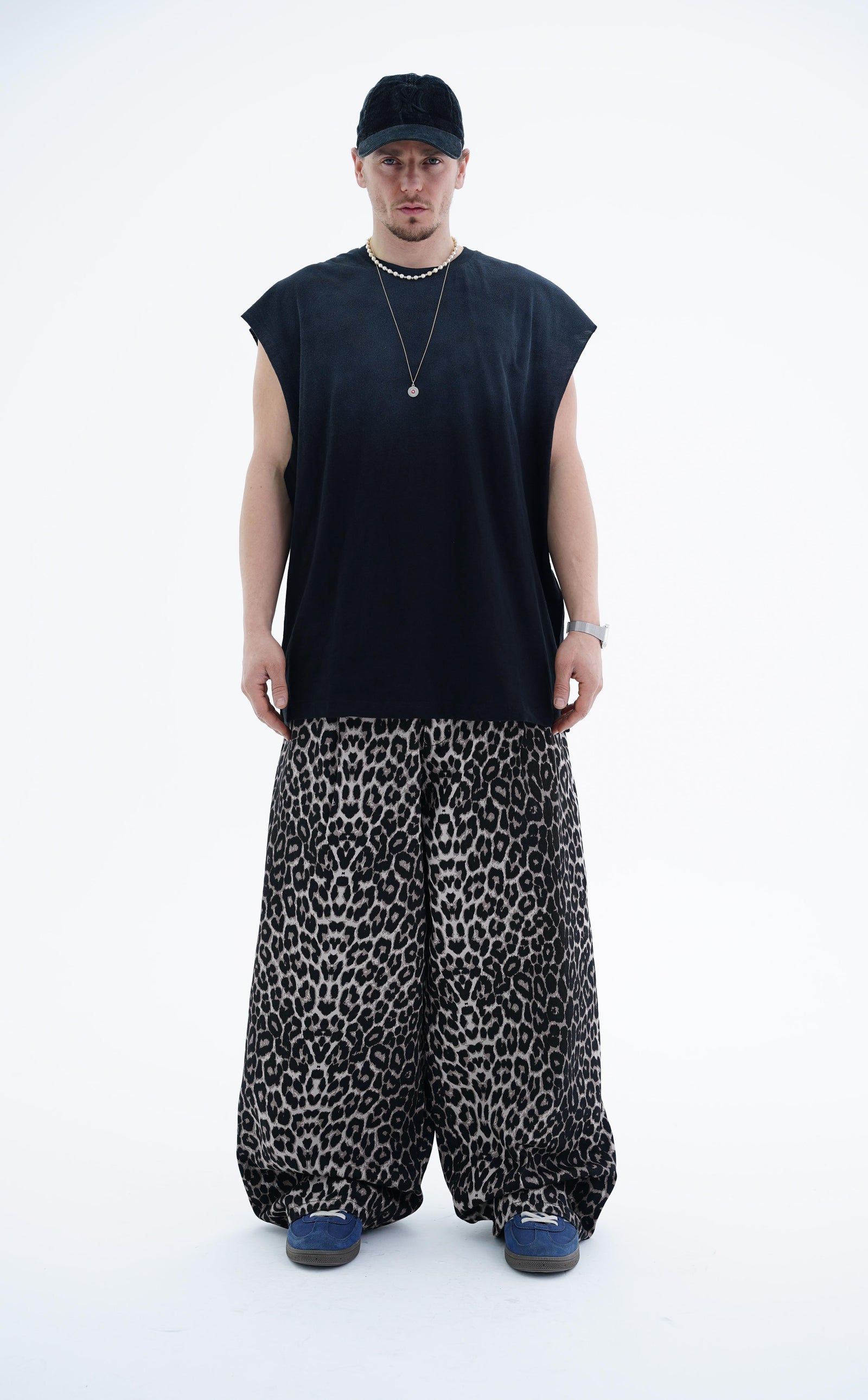 Yıkama Efektli Siyah Oversize Atlet CT01 MRT1754