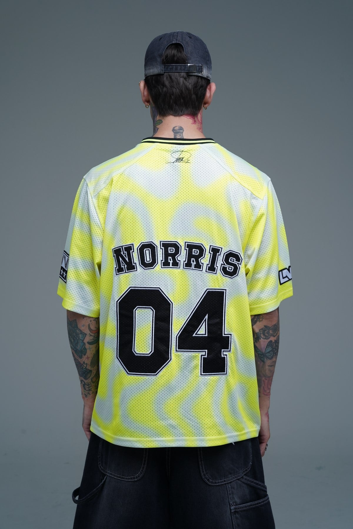 Patch Detay Neon Oversize Forma Tshirt