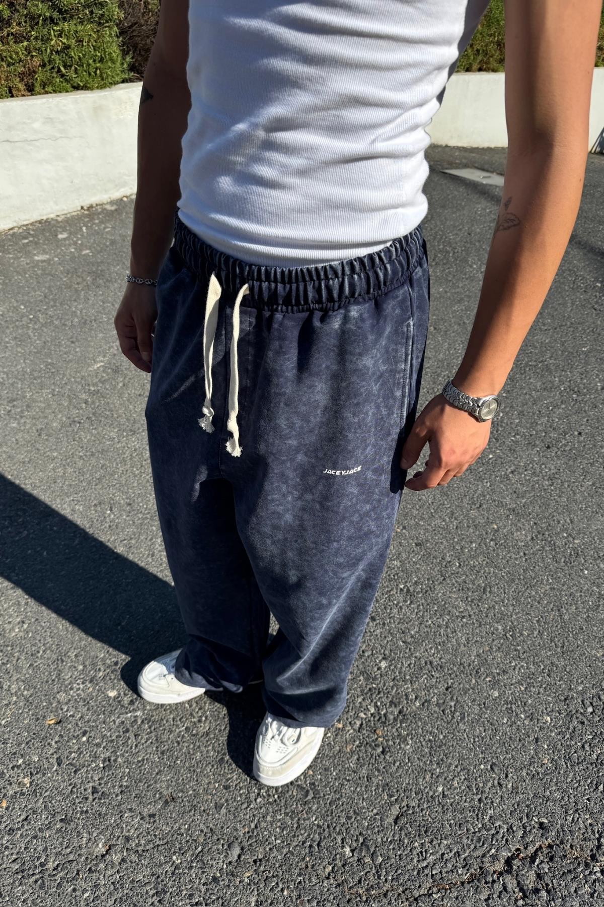 Acid Wash Parlament Mavi Baggy Eşofman JC01 25Y202