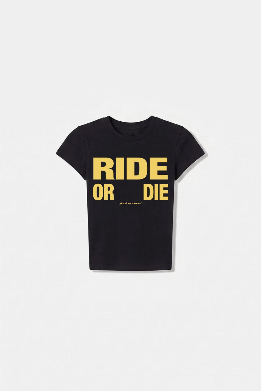 JR Ride Baskılı Siyah Kadın Fit Top