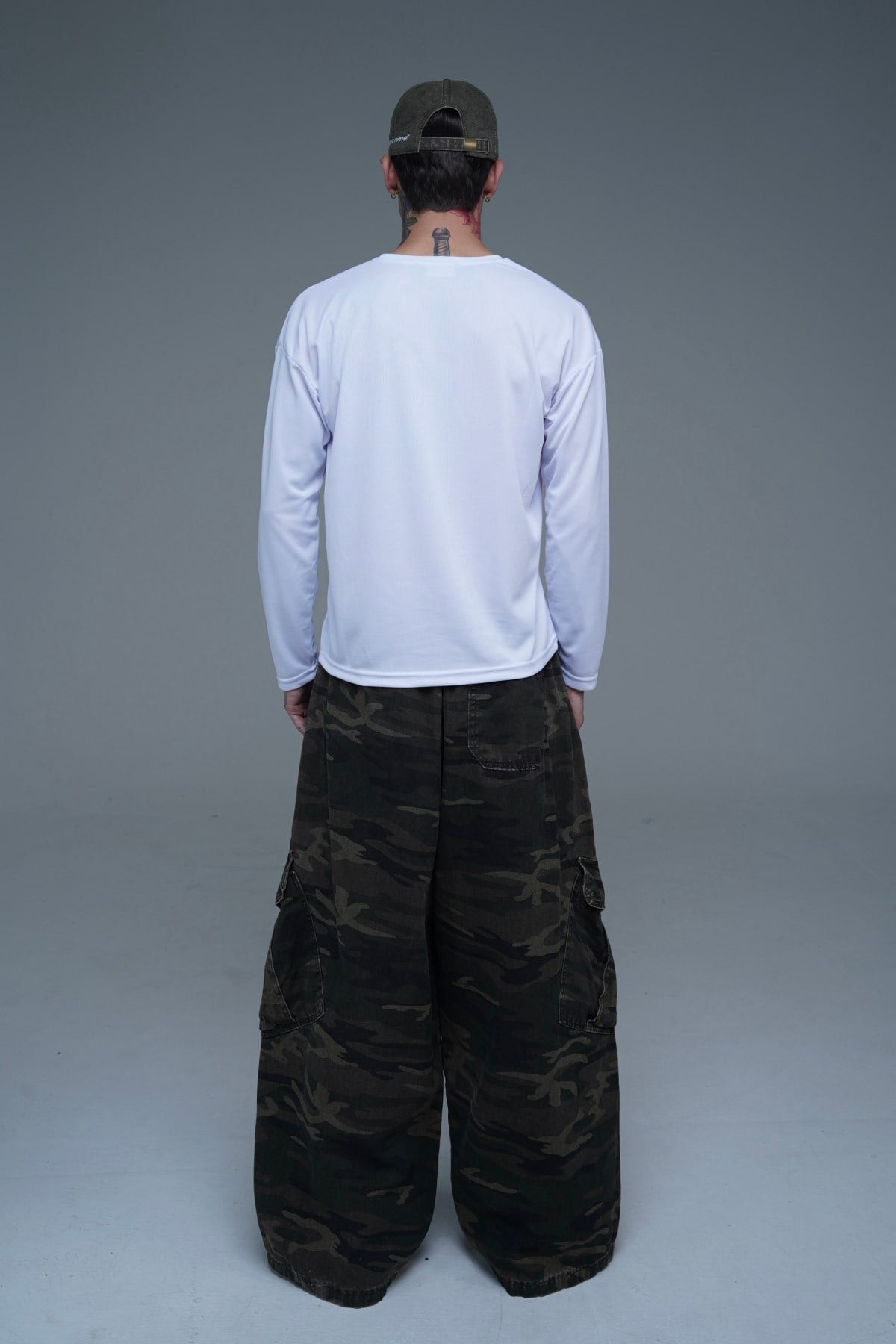 JR Camo Desen Low Waist Baggy Pantolon