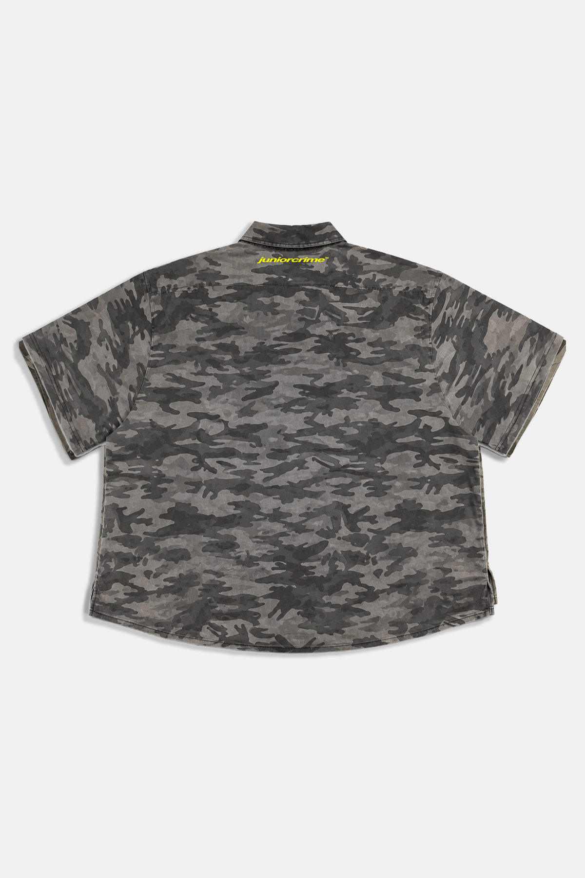 JR Signature Nakışlı Kamuflaj Desen Boxy Fit Gömlek
