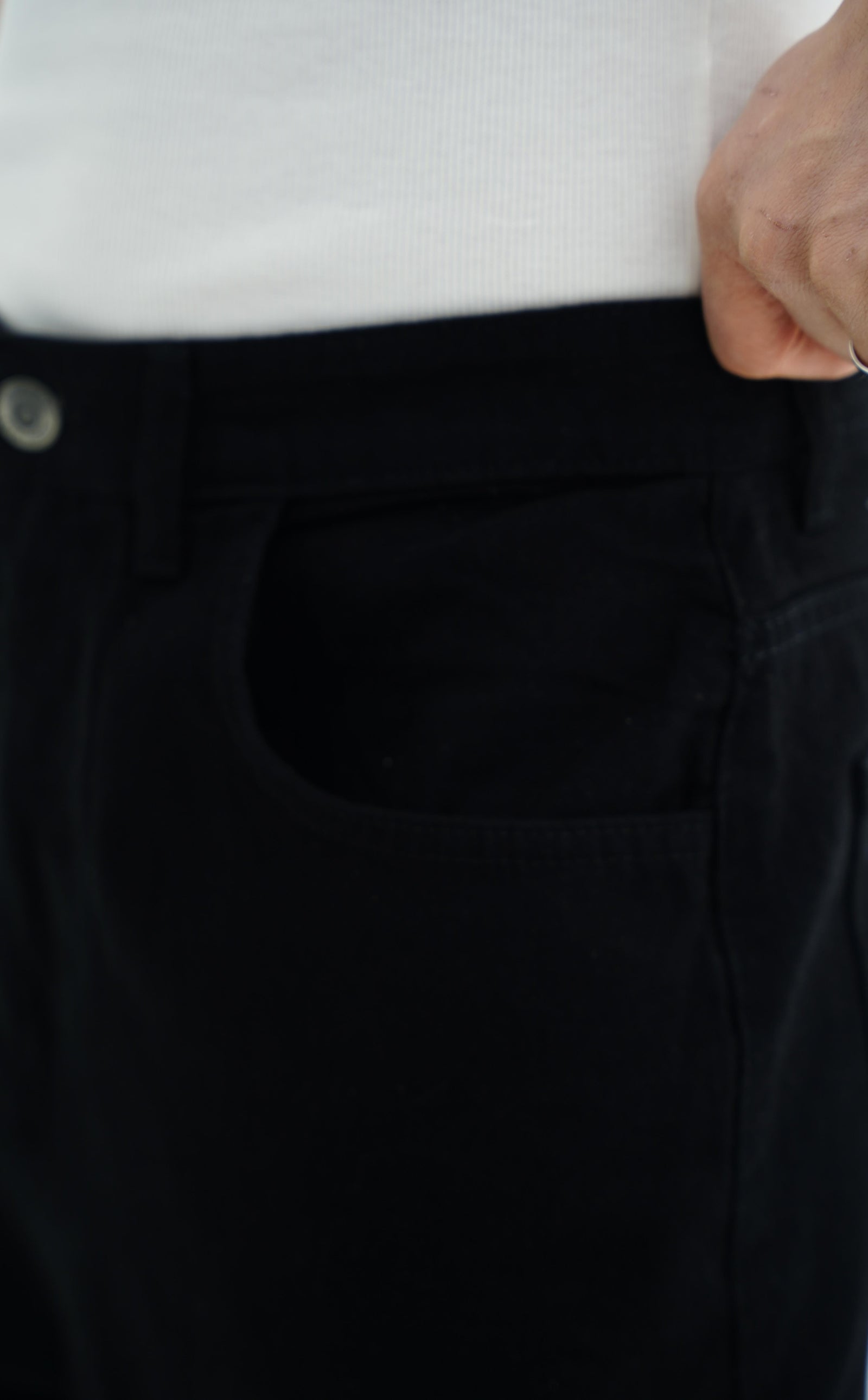 Junior Crime Siyah Raw Denim Pantolon