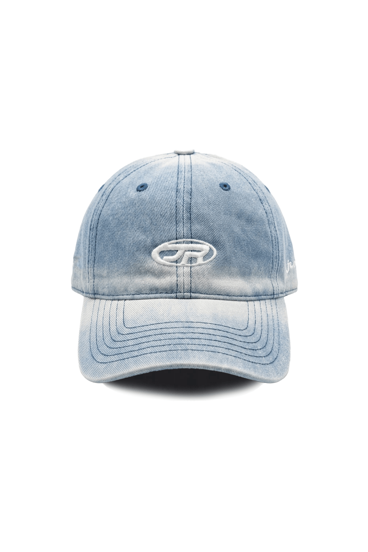 JR Logo Yıkama Efektli Mavi Cap