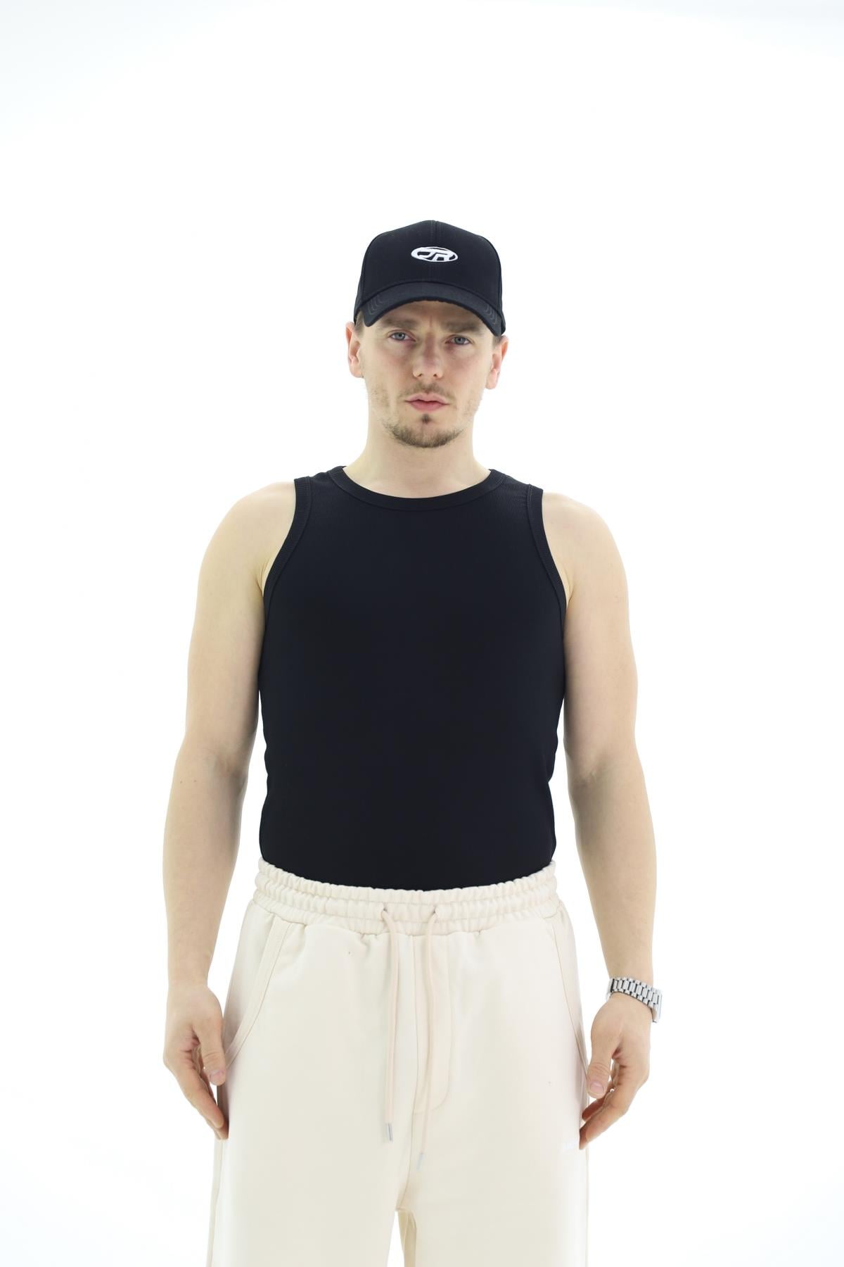Fitilli Siyah Mavi Logo Fit Atlet