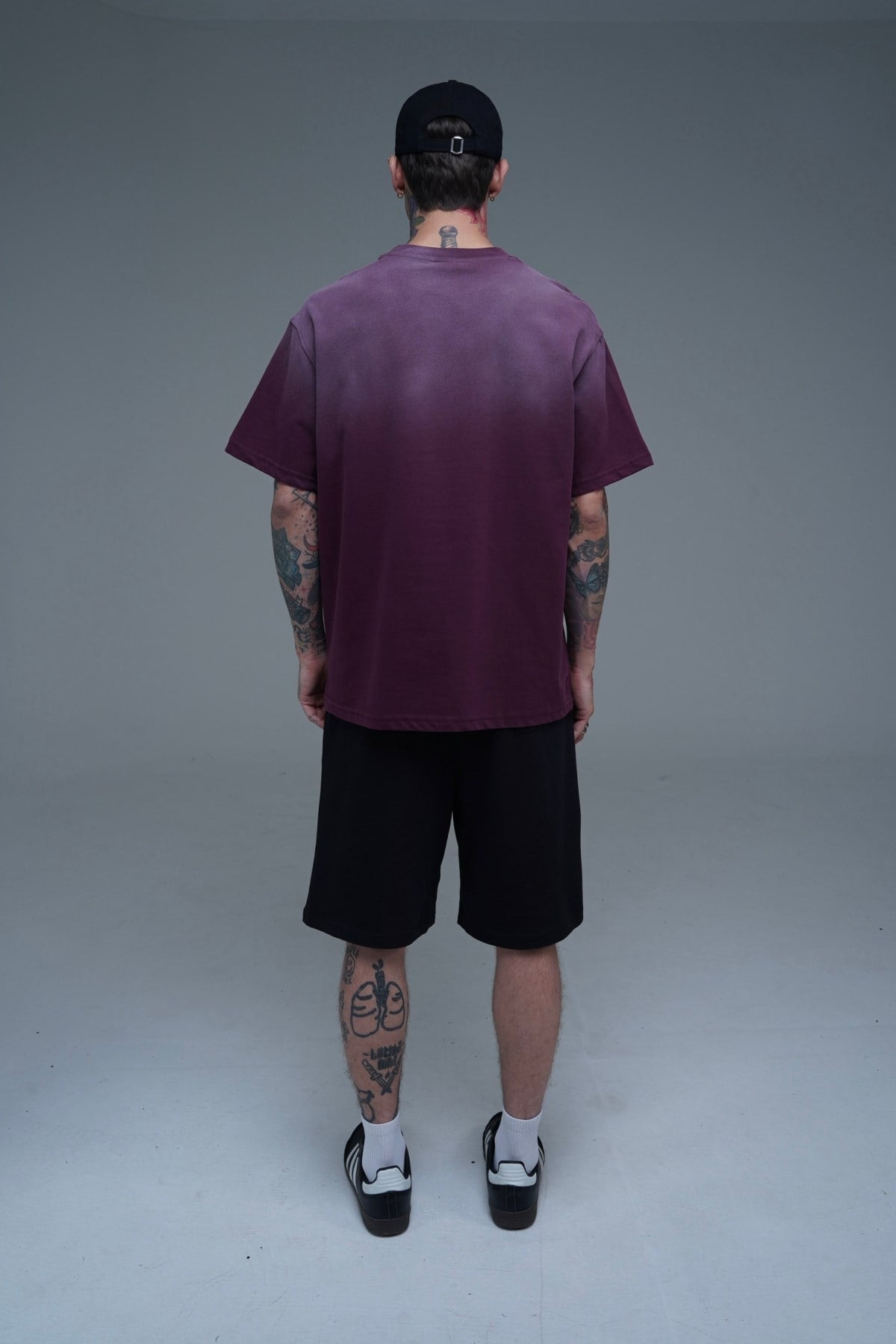 Yıkama Efektli Bordo Oversize Tshirt CT01 25CY074