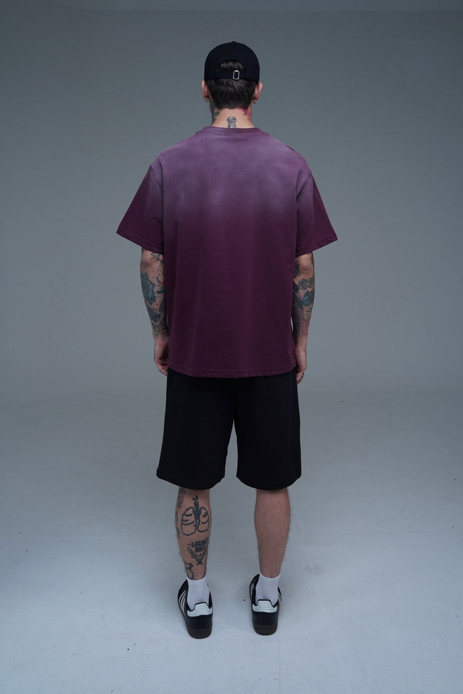 Yıkama Efektli Bordo Oversize Tshirt CT01 25CY074