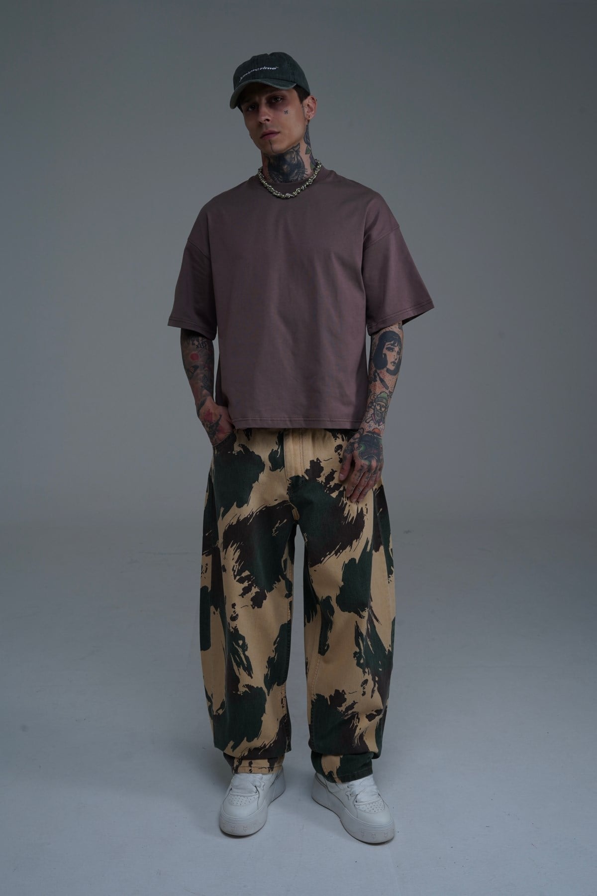 Kamuflaj Desenli Baggy Jean Pantolon CT01 6667 Joker