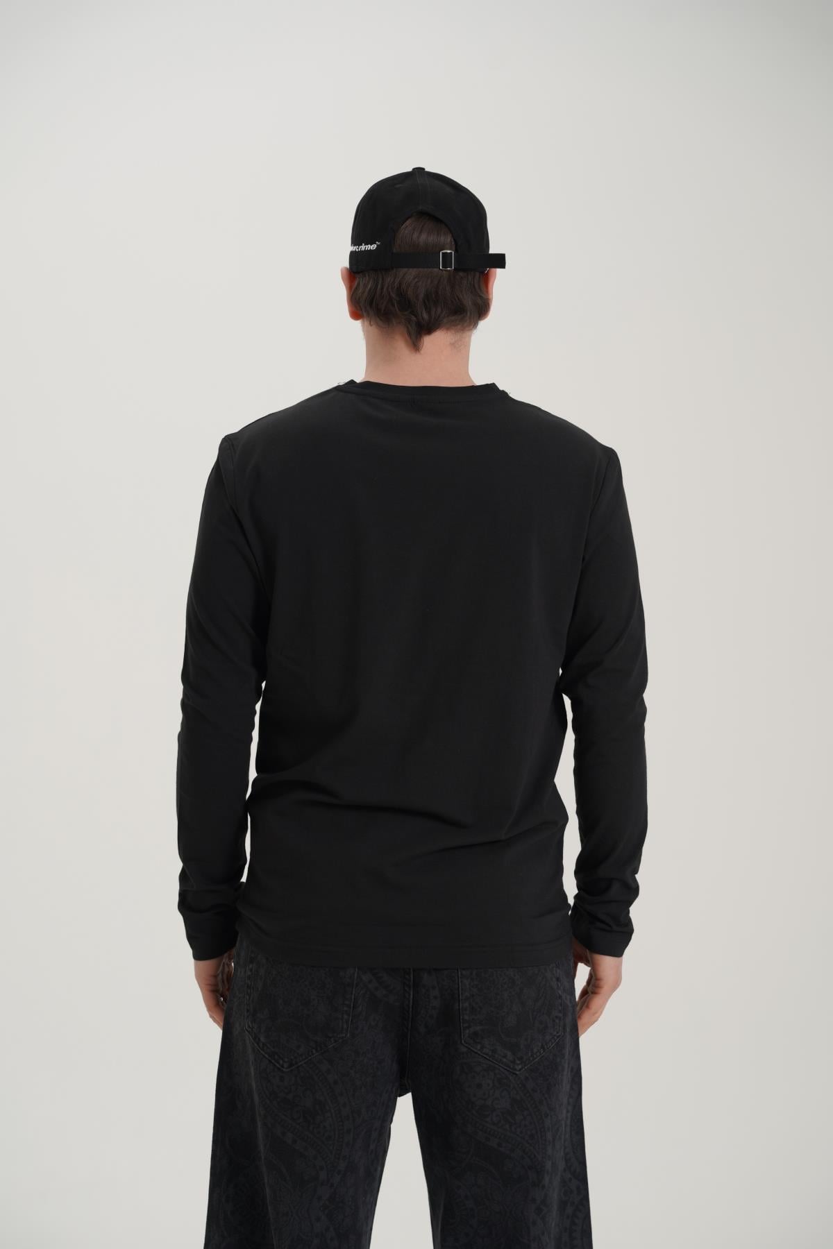 Basic Siyah Fit İnce Kumaş Longsleeve CT01 24CY122
