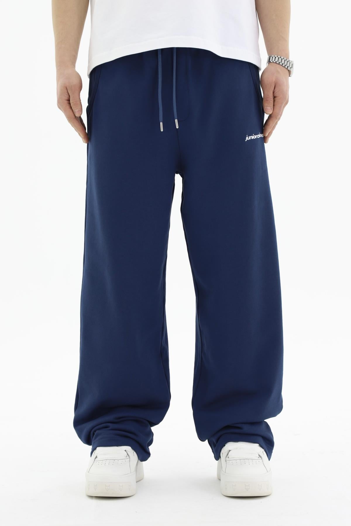 JR Diagonal Kumaş Lacivert Baggy Eşofman