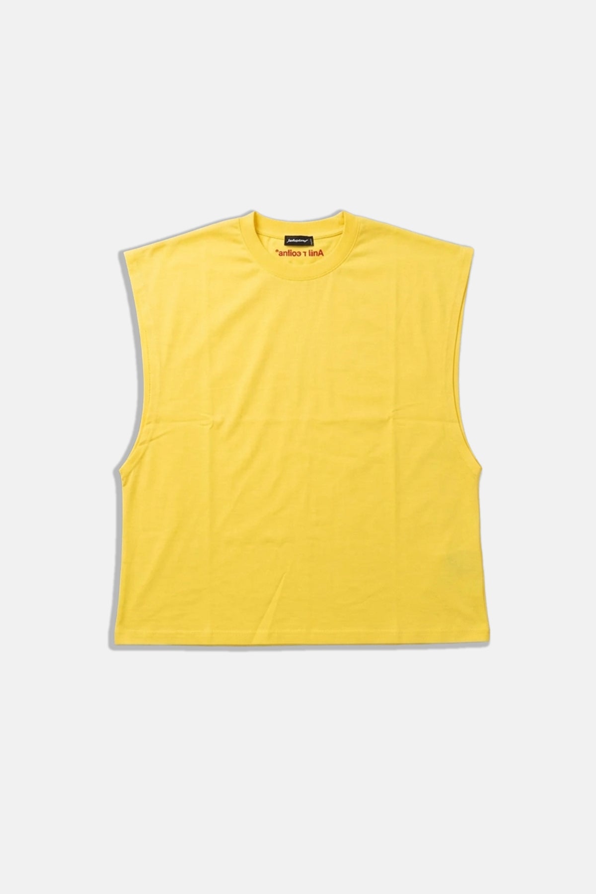JR Boxy Fit Kolsuz Sarı Oversize Tshirt