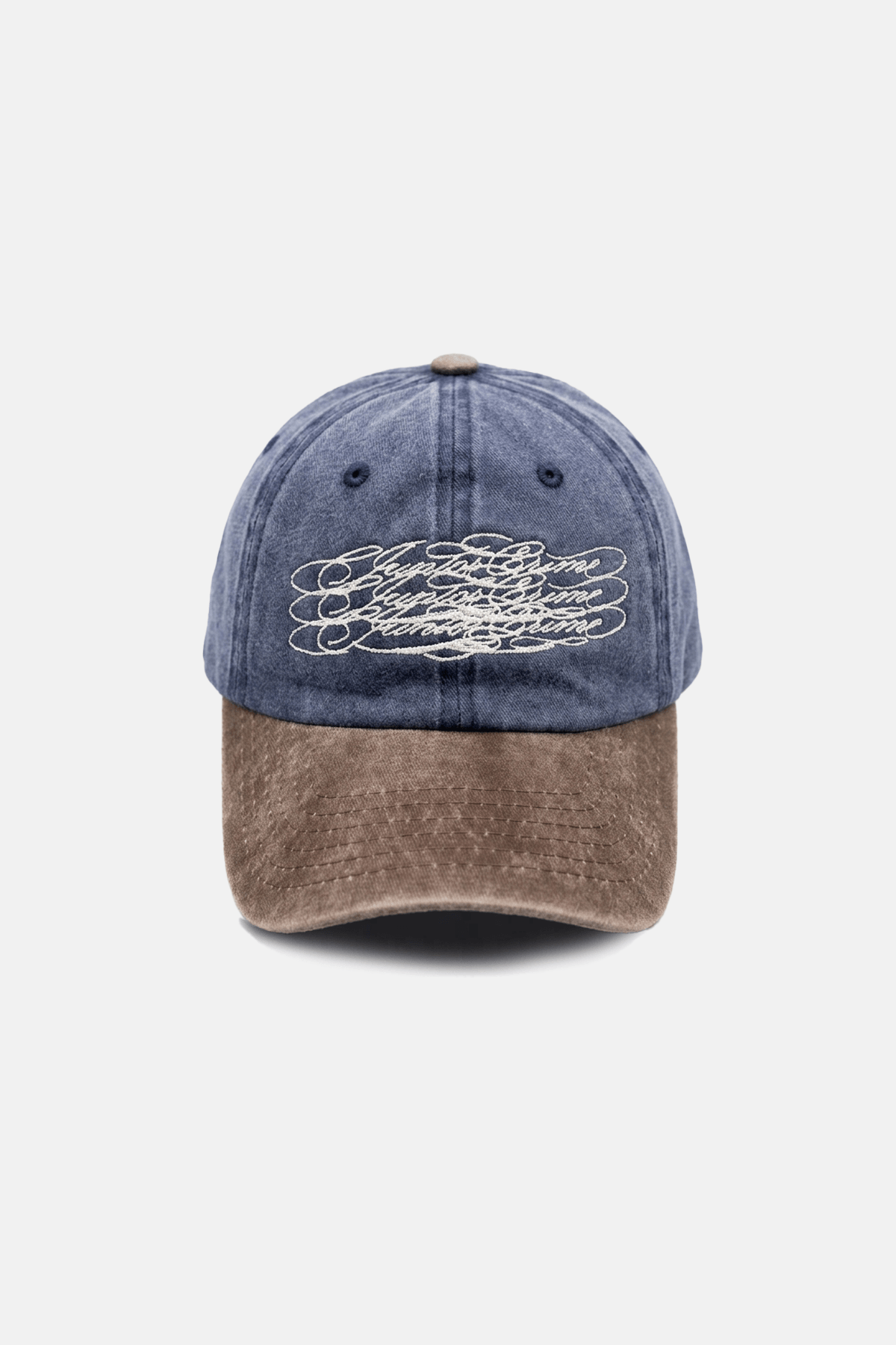 JR Signature Double Color Navy Blue Cap