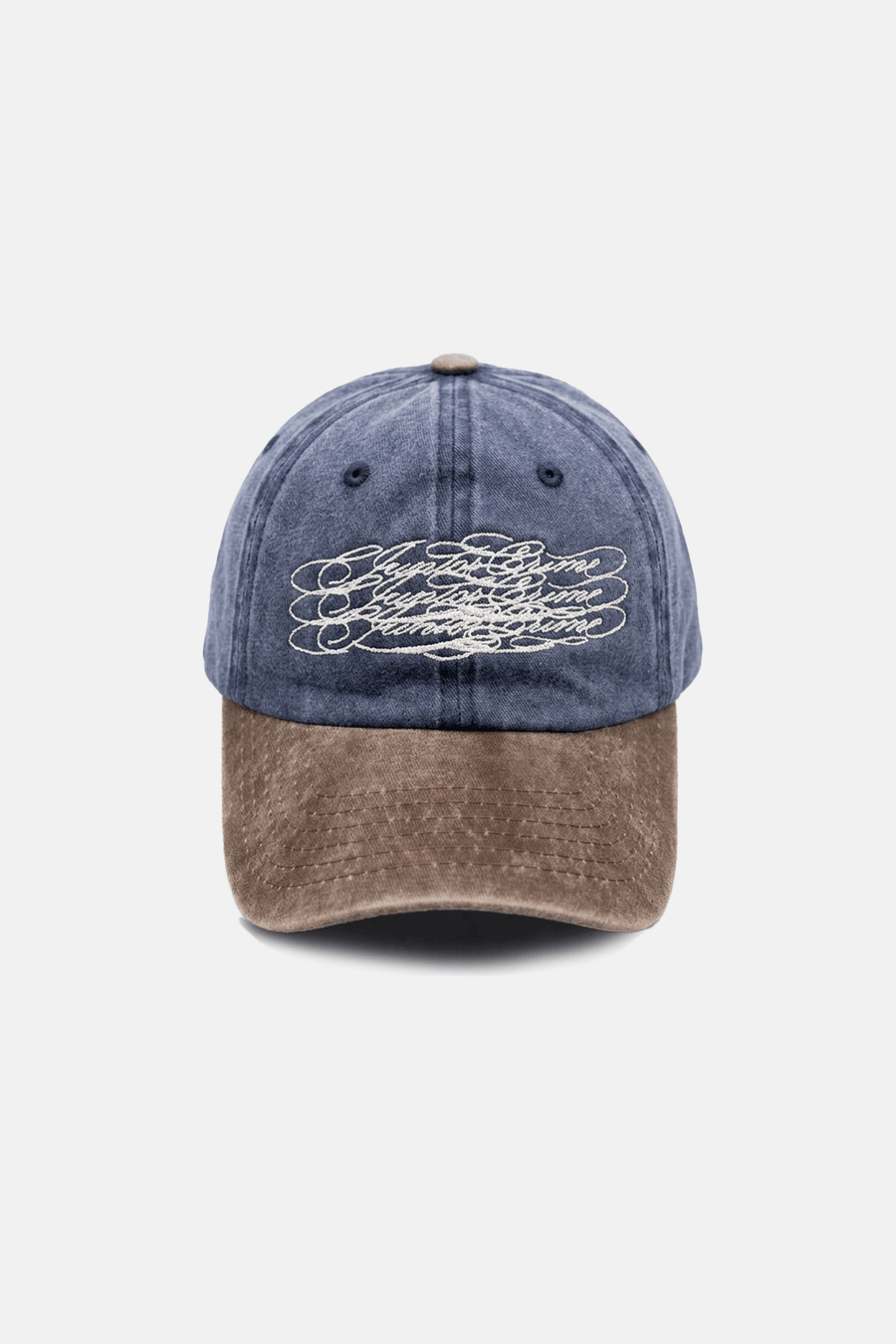 JR Signature Double Color Navy Blue Cap
