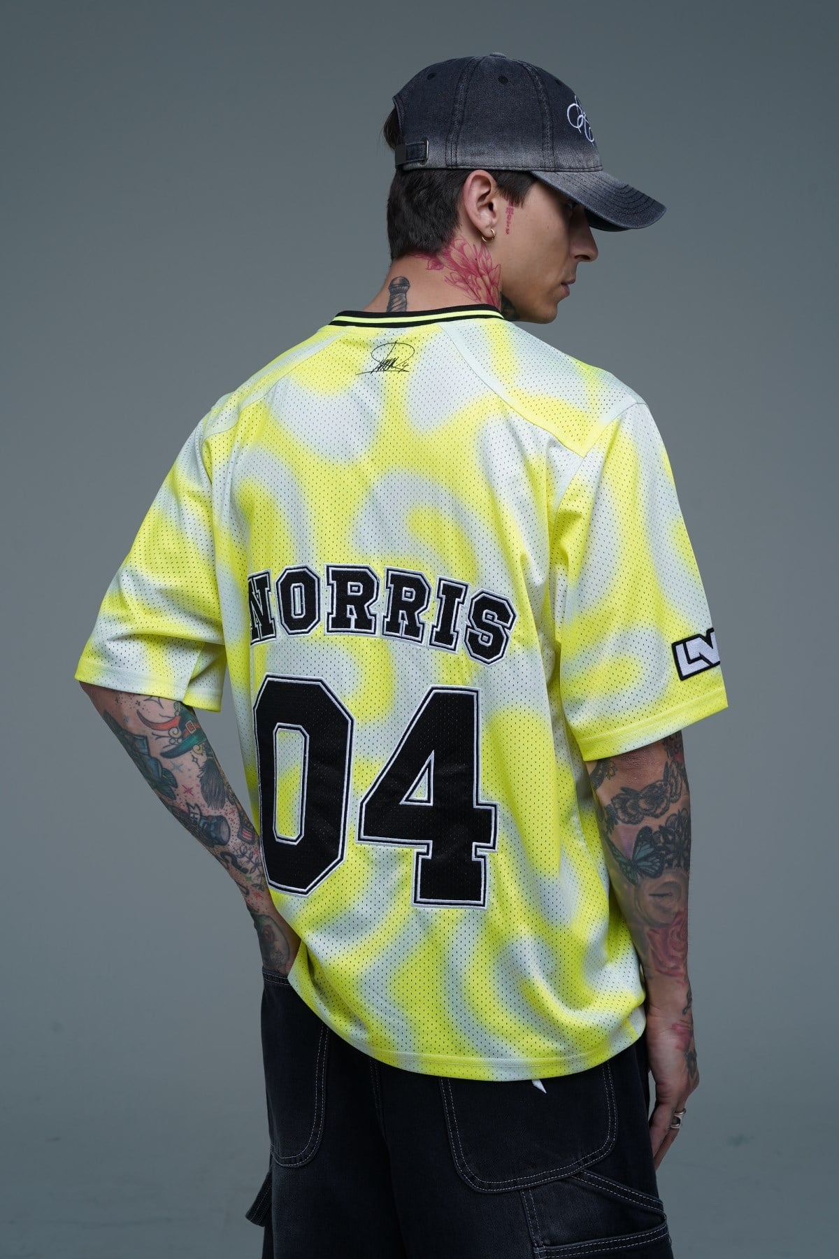 Patch Detay Neon Oversize Forma Tshirt