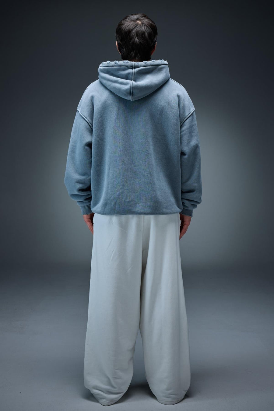 Beyaz Baggy Fit Eşofman Altı