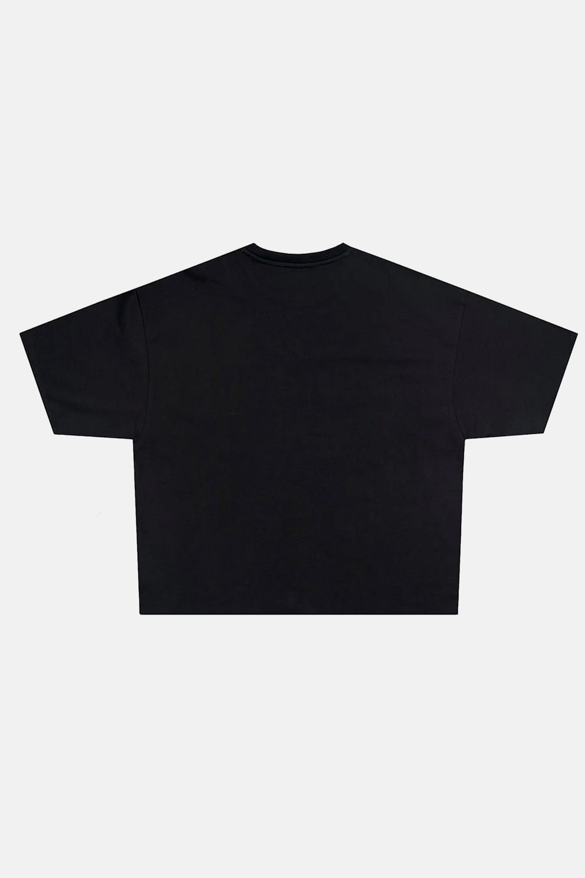 JR Elliptic Baskılı Siyah Boxy Fit Oversize Tshirt