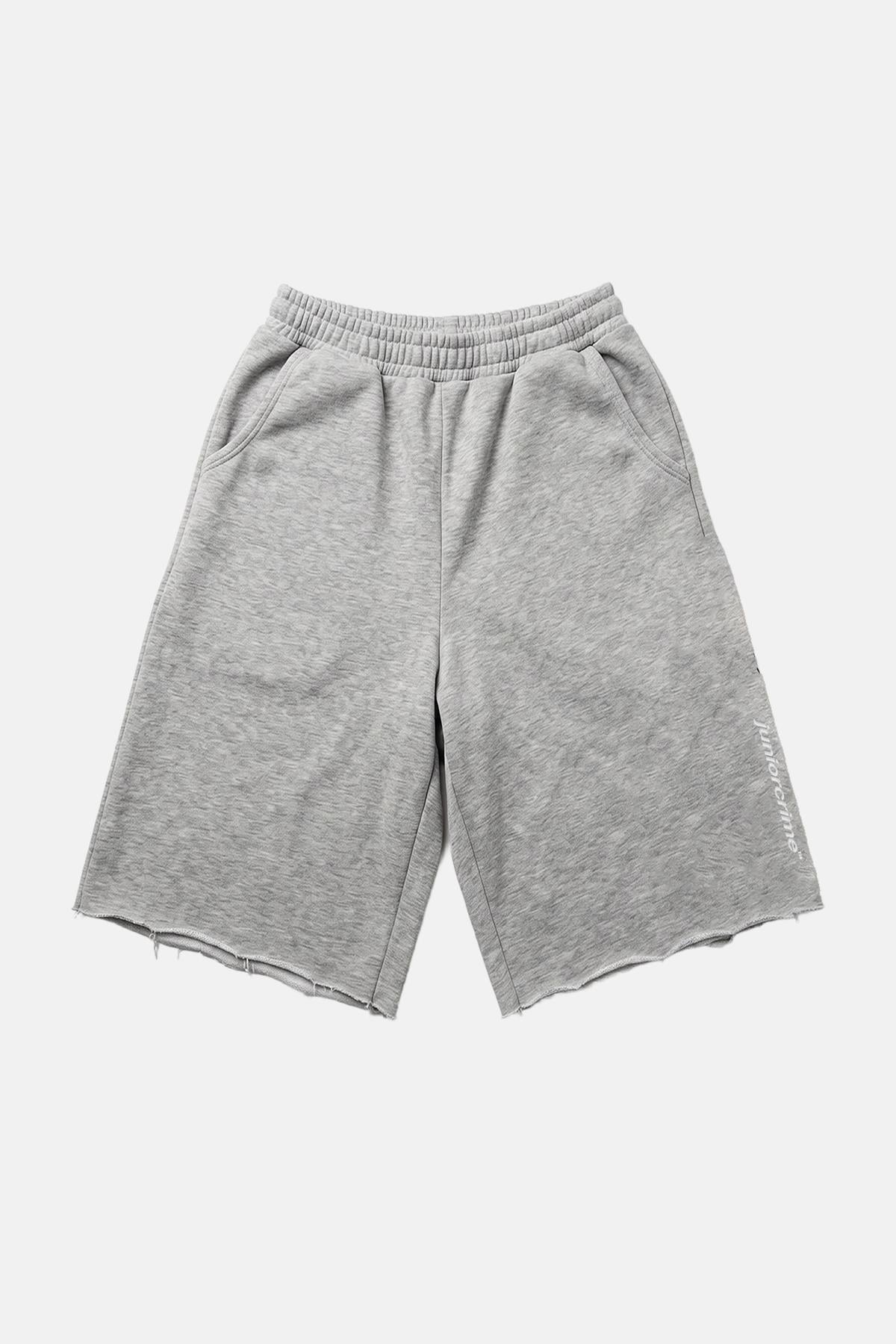 JR Nakışlı Gri Jogger Baggy Şort