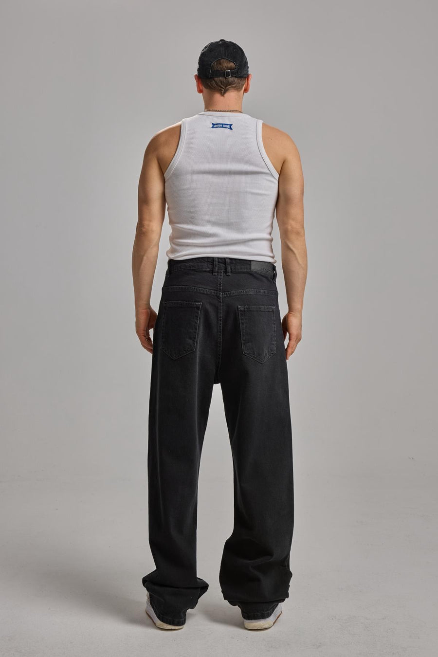 Yıkama Efektli Siyah Jean 6573-2