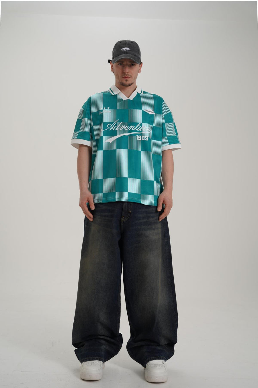 Adventure Baskılı Yeşil Oversize Forma Tshirt PM01 26Y282