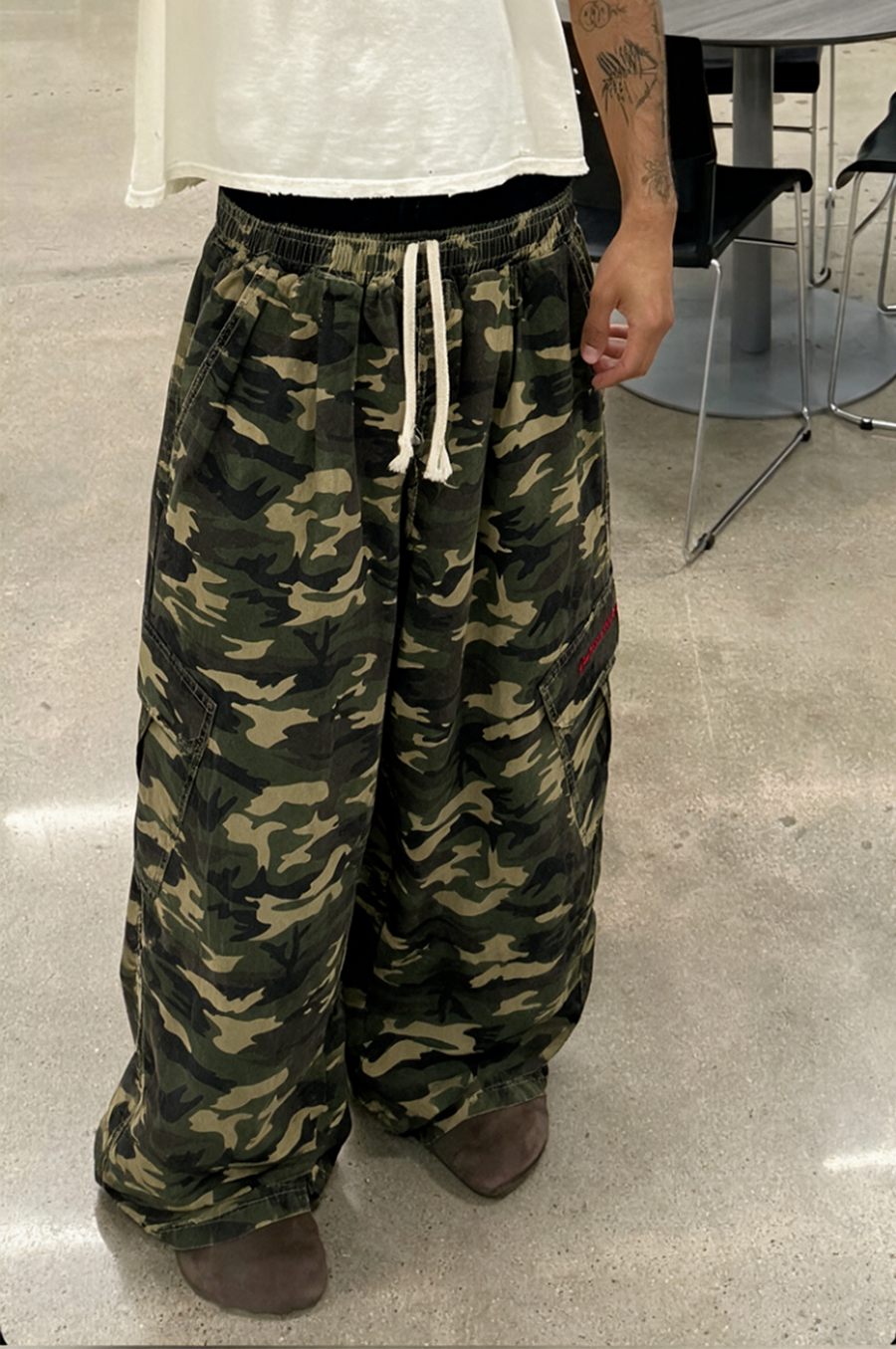 JR Full Camo Desenli Low Waist Pantolon