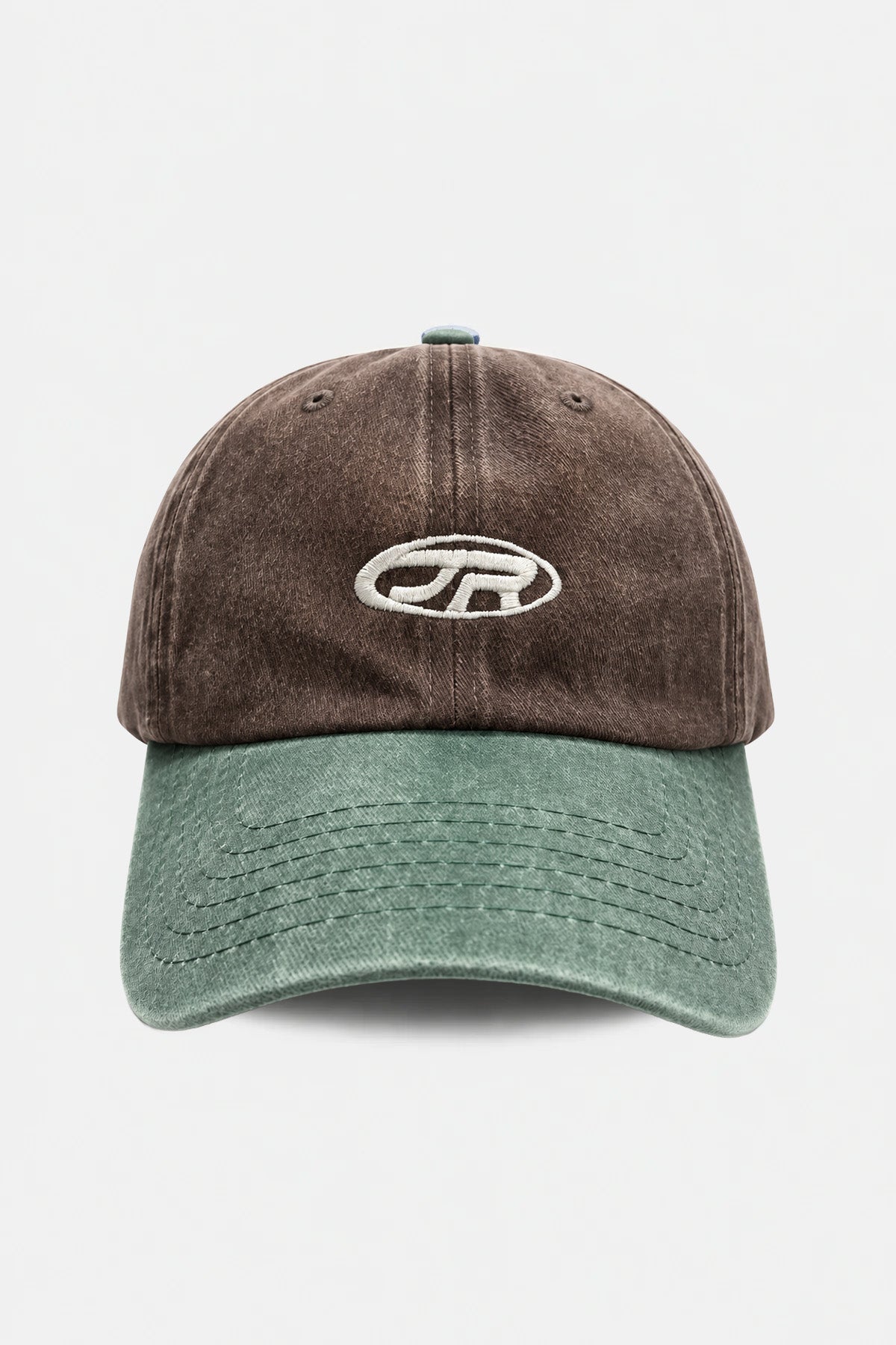 JR Logo Double Color Brown - Green Cap