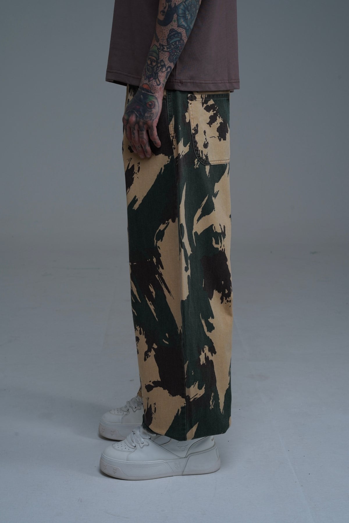 Kamuflaj Desenli Baggy Jean Pantolon CT01 6667 Joker