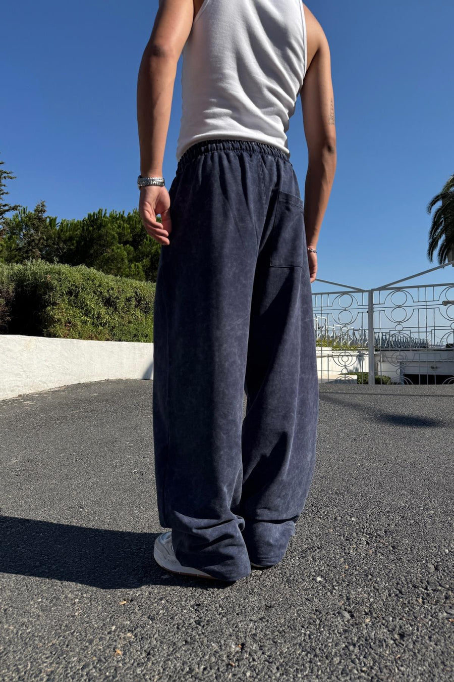 Acid Wash Parlament Mavi Baggy Eşofman JC01 25Y202