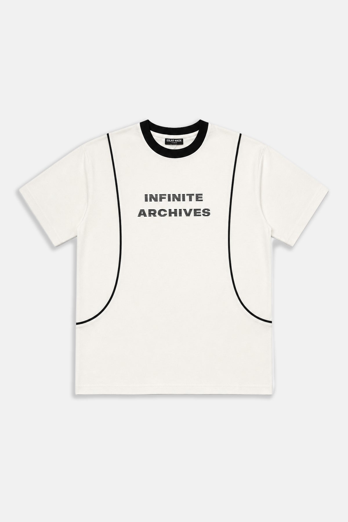 Infinite Baskılı Krem Oversize Tshirt