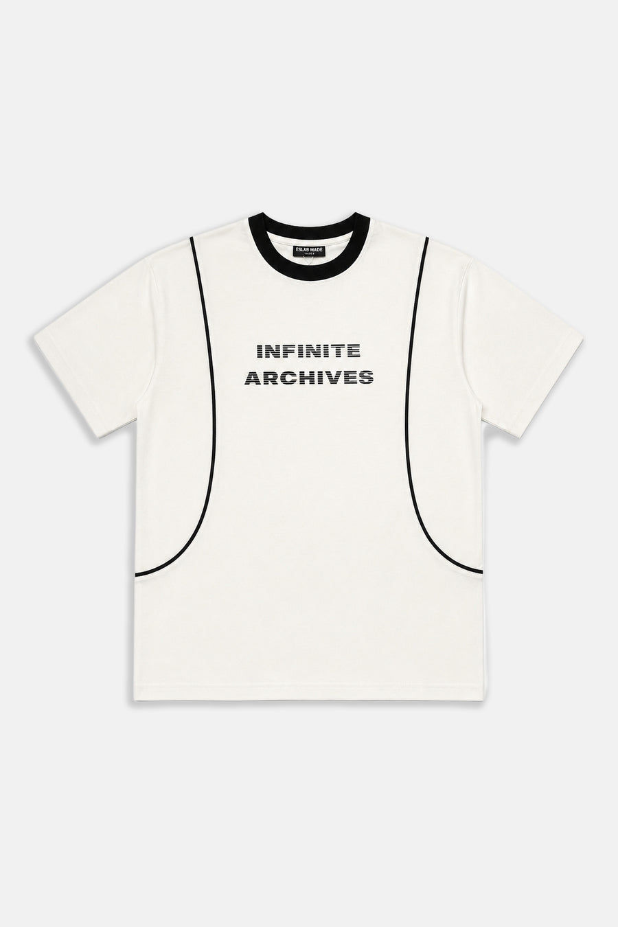 Infinite Baskılı Krem Oversize Tshirt