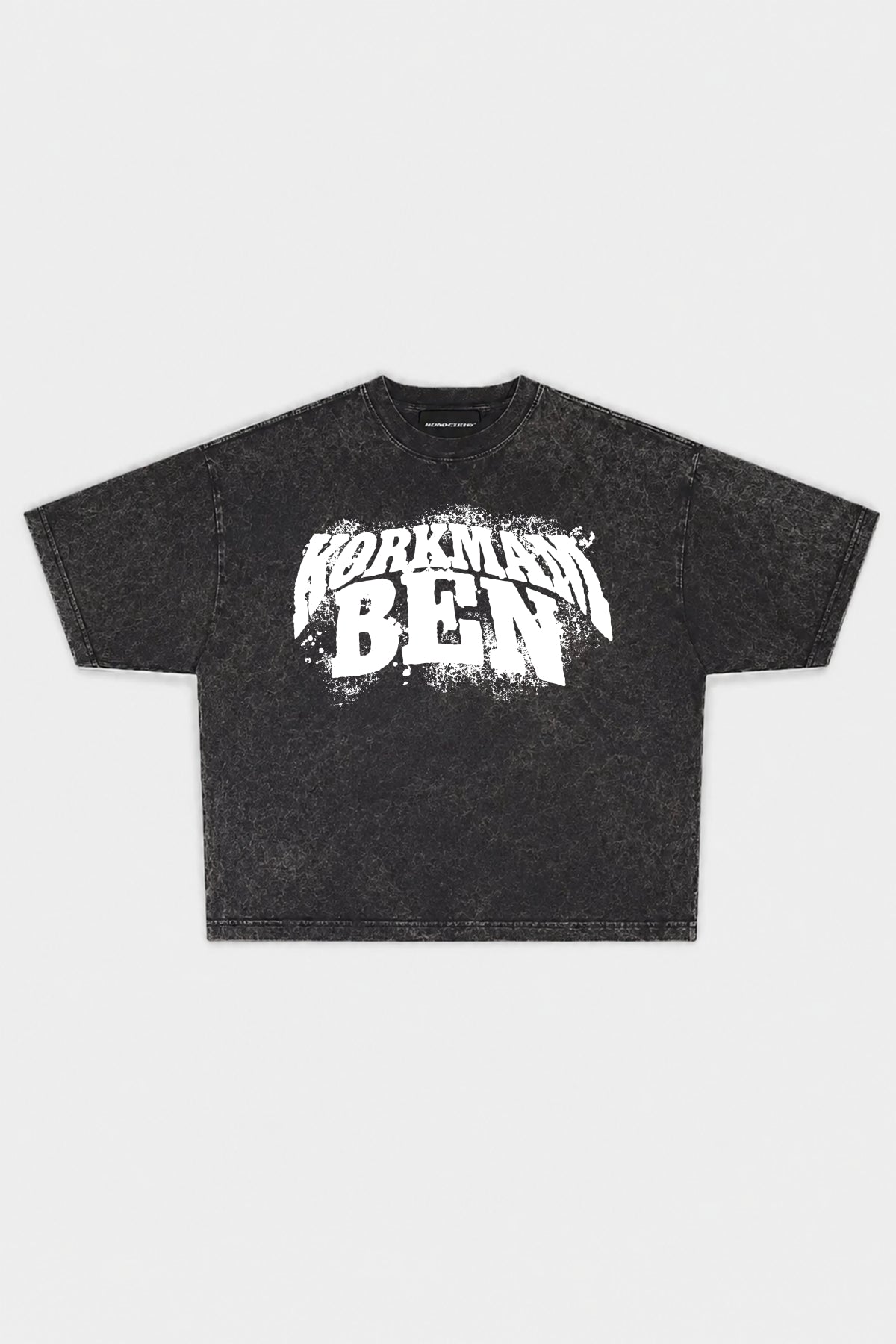 Radikal Merch - Korkmam Ben Acid Wash Siyah Boxy Tshirt (Pre Order)