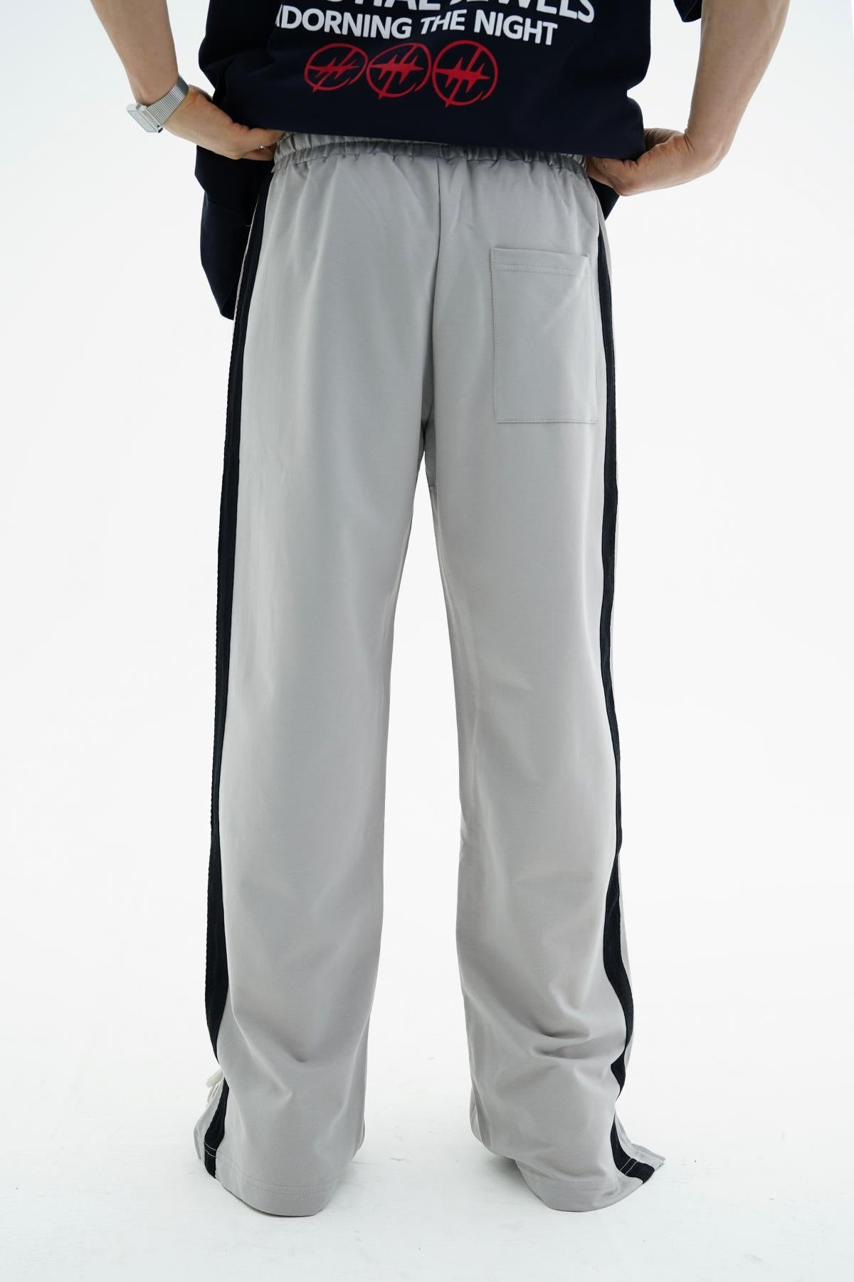 Şeritli Gri Baggy Eşofman Altı JC01 25K66