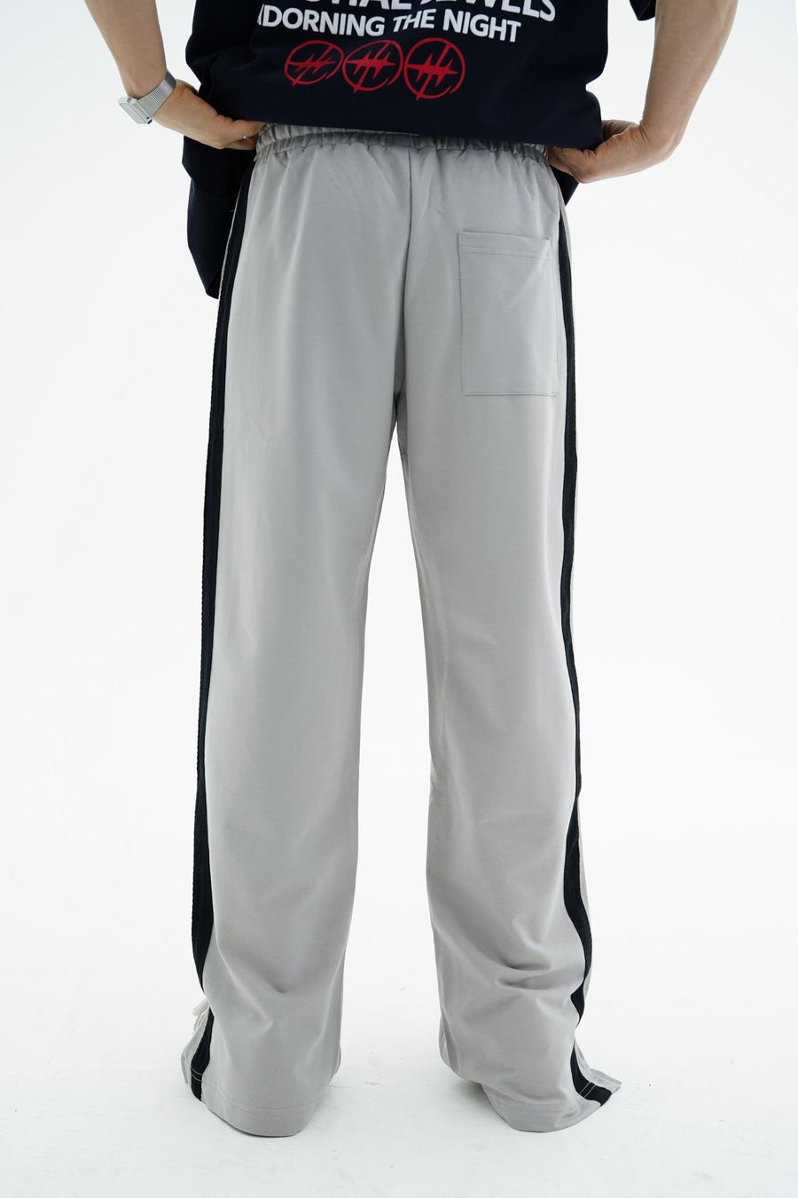 Şeritli Gri Baggy Eşofman Altı JC01 25K66