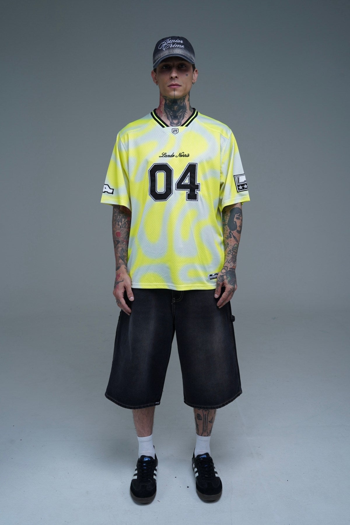 Patch Detay Neon Oversize Forma Tshirt