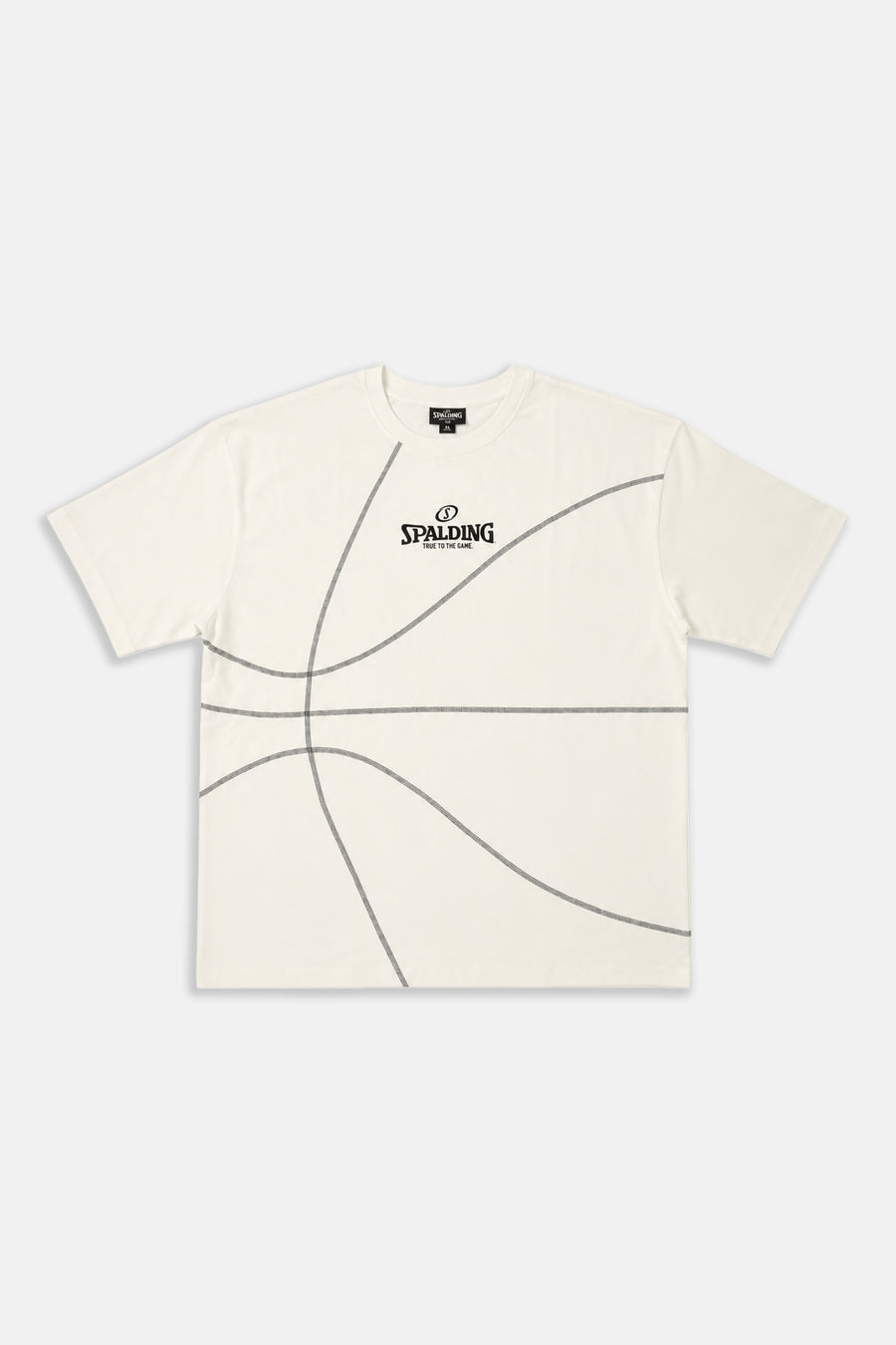 Spalding Nakışlı Krem Oversize Tshirt
