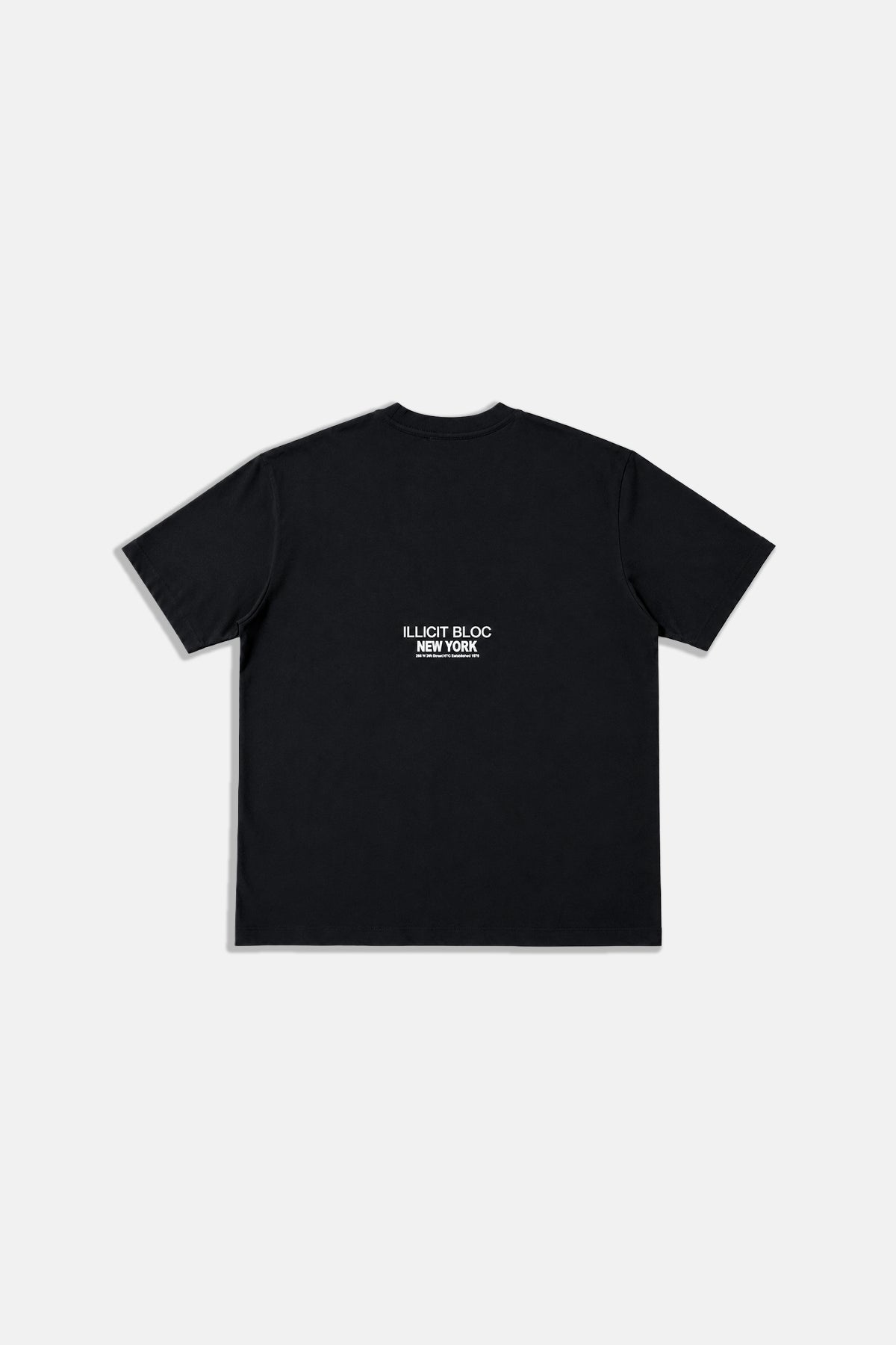 Hologram Nakışlı Siyah Oversize Tshirt SR01