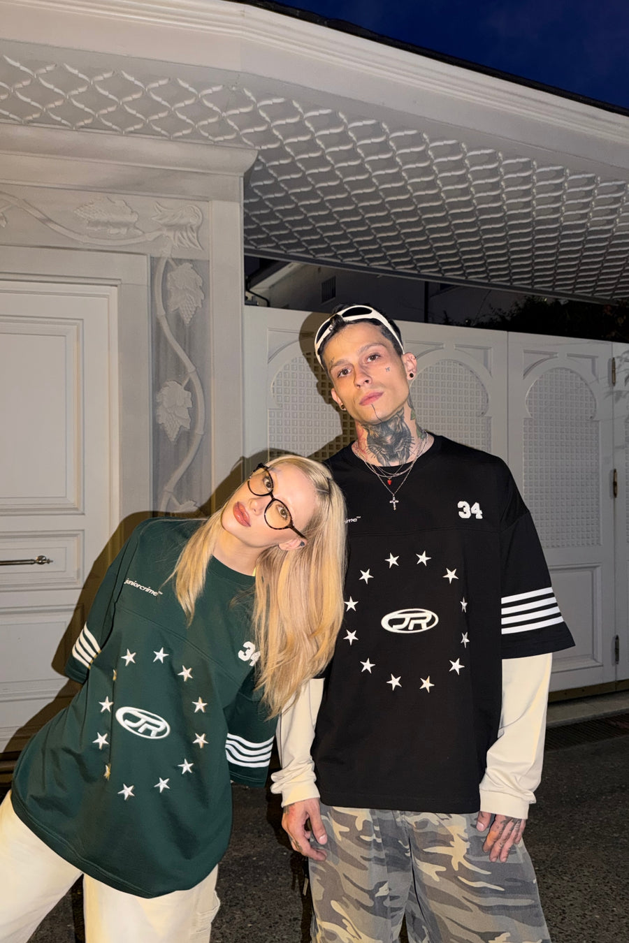 JR Logo Siyah Oversize Longsleeve