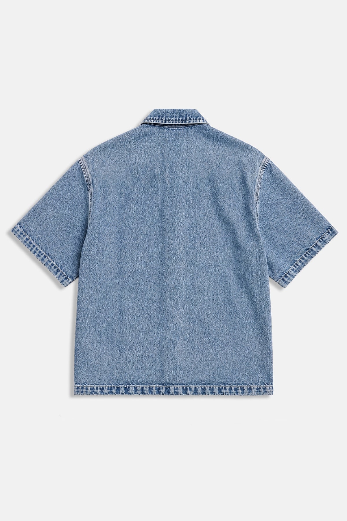 Fermuarlı Mavi Oversize Jean Ceket