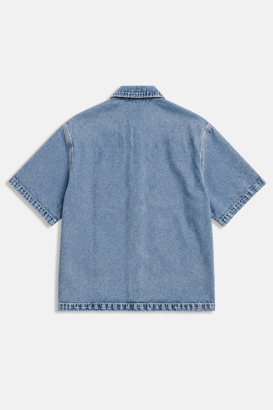 Fermuarlı Mavi Oversize Jean Ceket