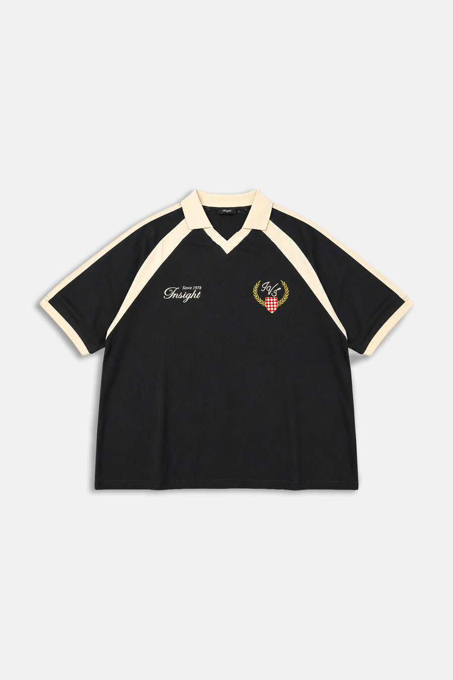 Insight Baskılı Siyah Oversize Tshirt
