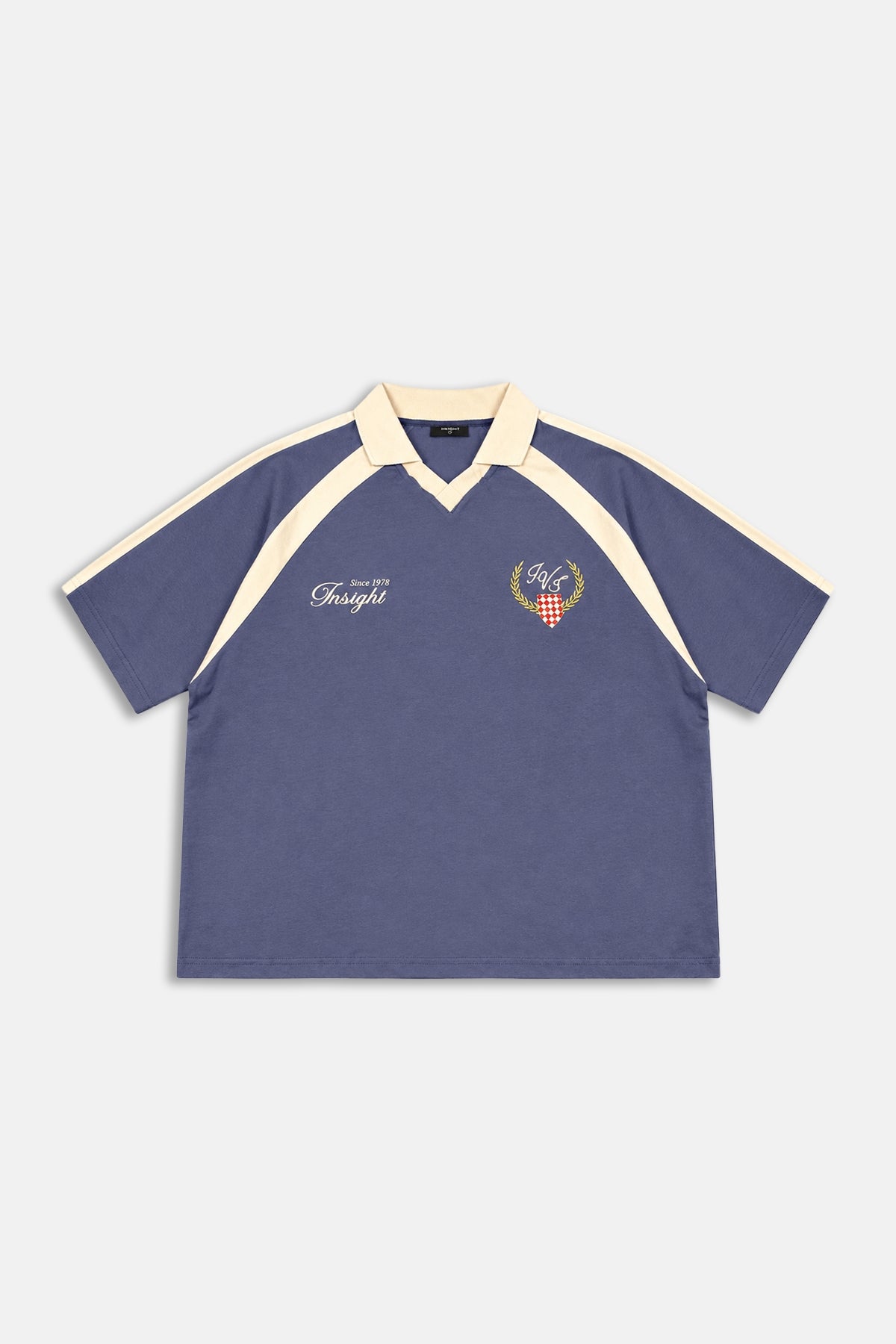 Insight Baskılı Mavi Oversize Tshirt