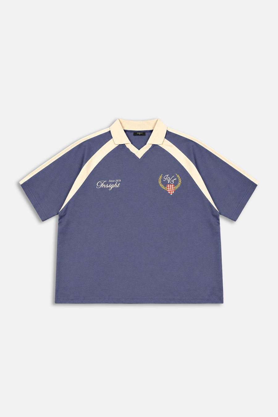 Insight Baskılı Mavi Oversize Tshirt