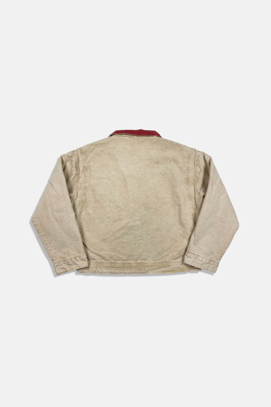 Acid Wash Eskitme Efektli Krem Boxy Fit Ceket