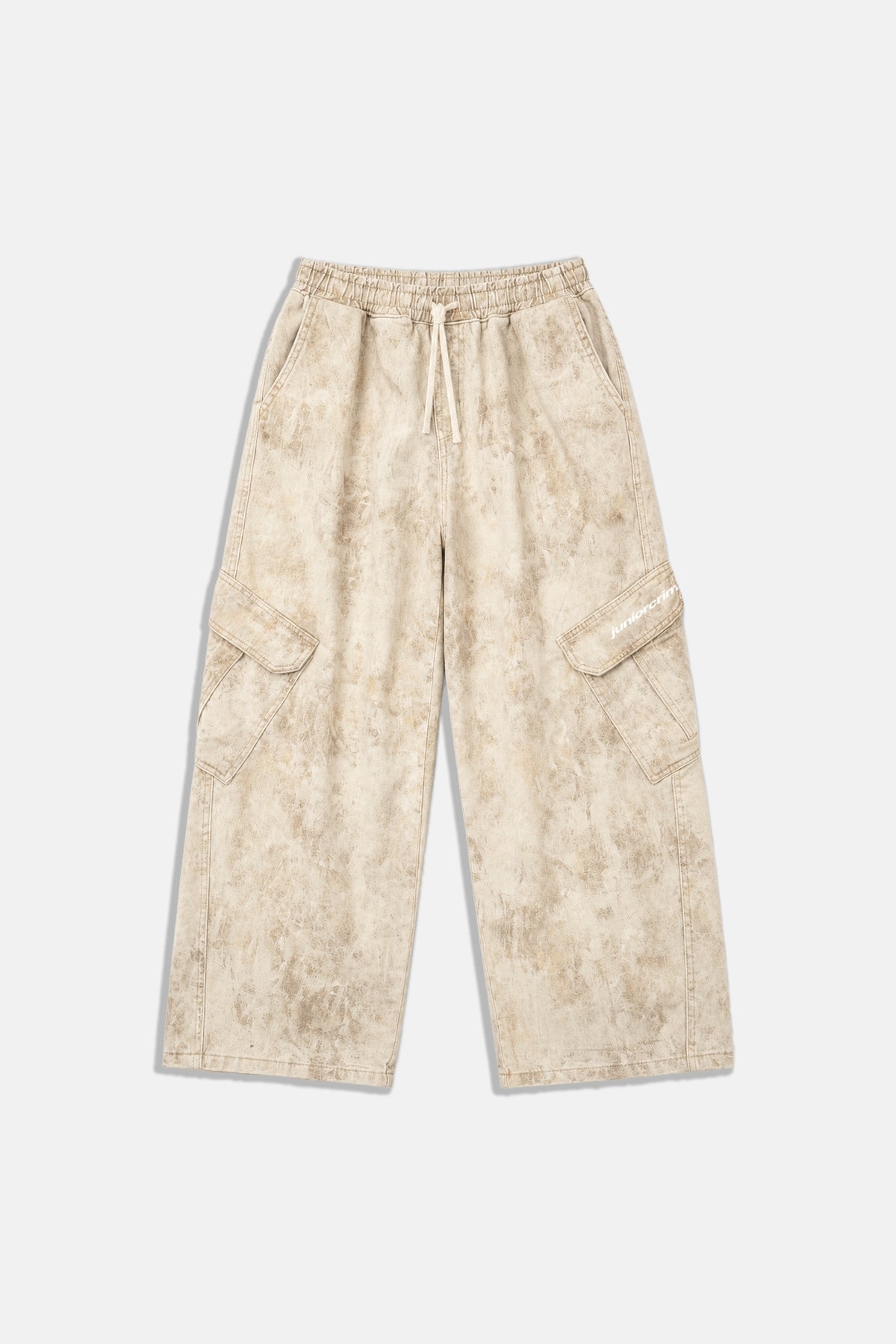 JR Logo Camo Effect Krem Low Waist Pantolon
