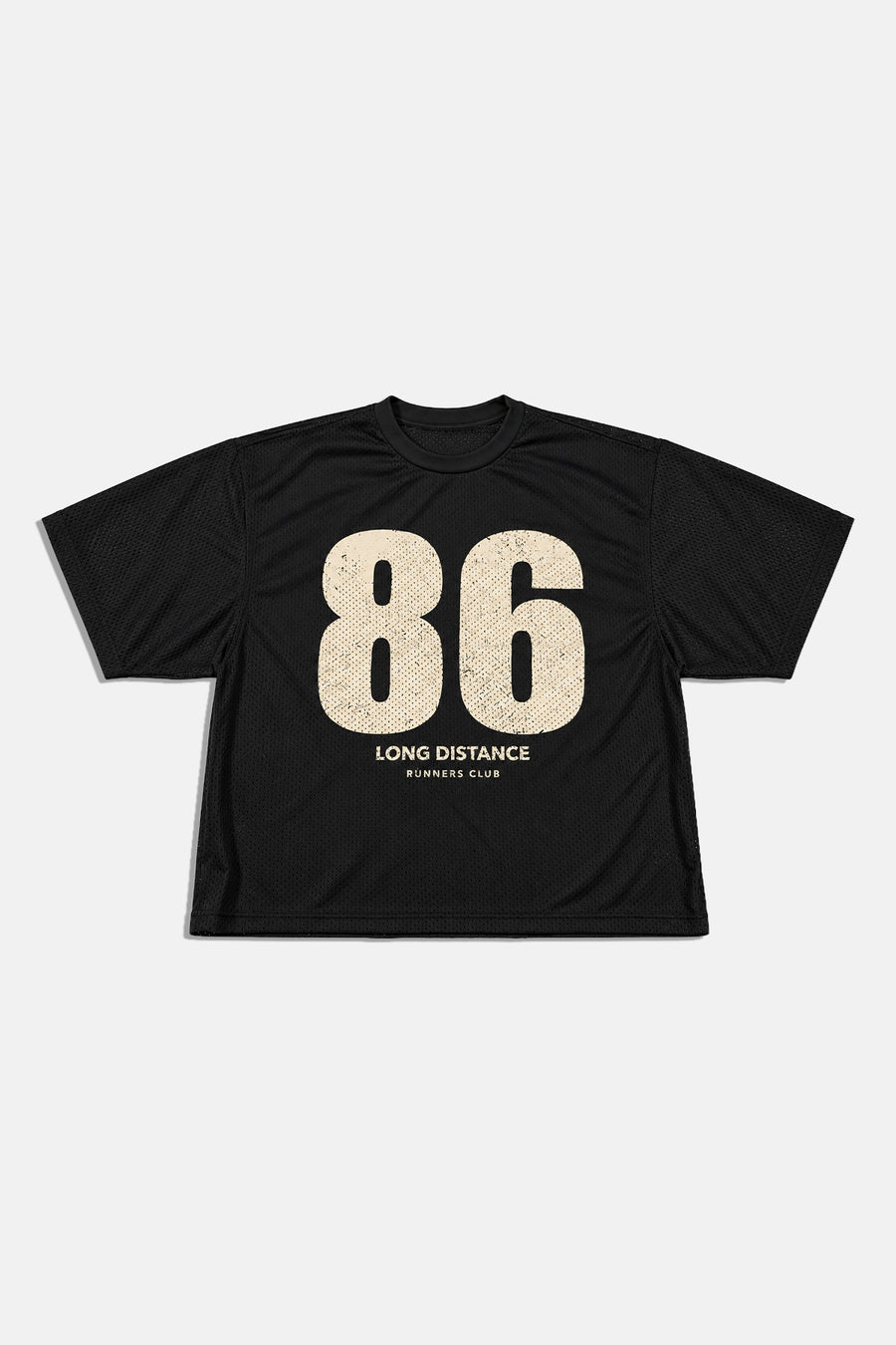 Eskitme Baskılı Siyah Oversize File Tshirt