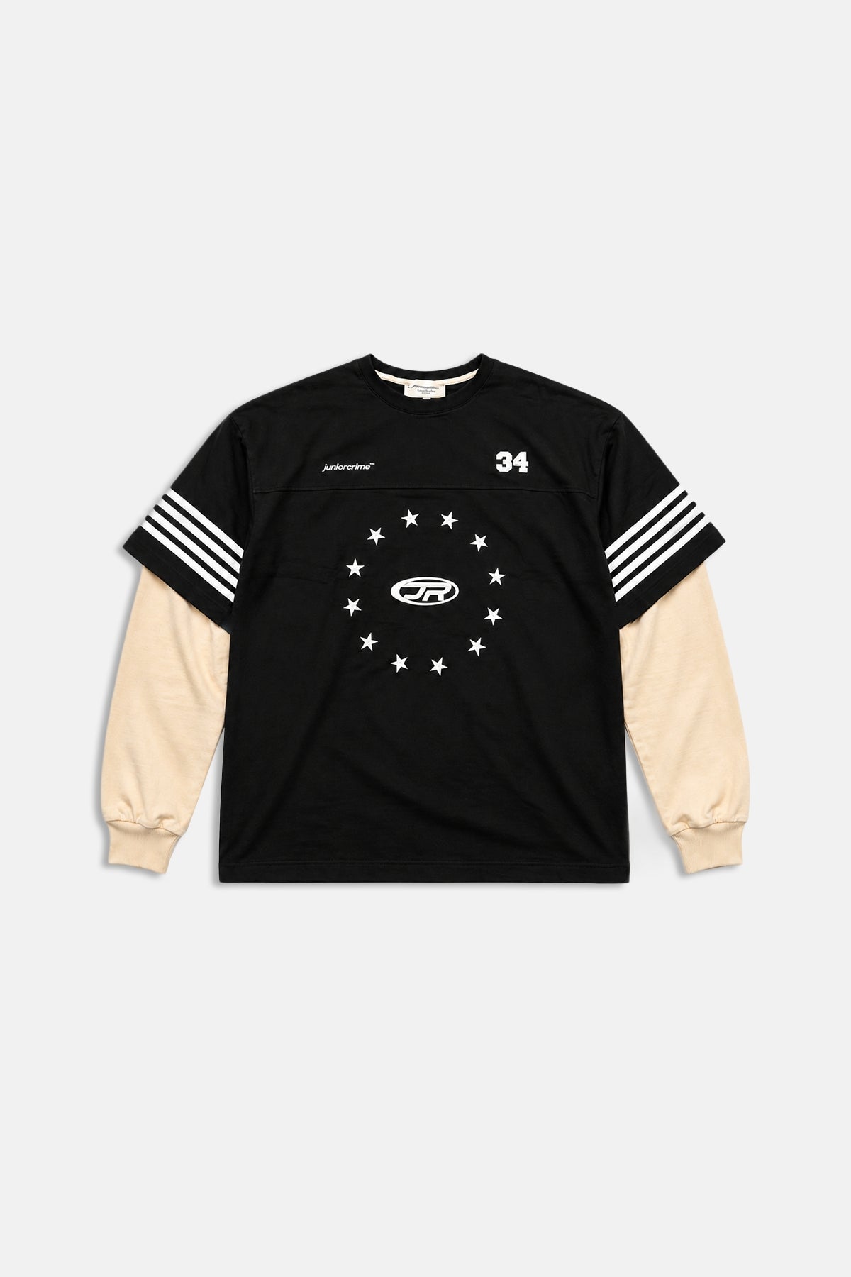 JR Logo Siyah Oversize Longsleeve
