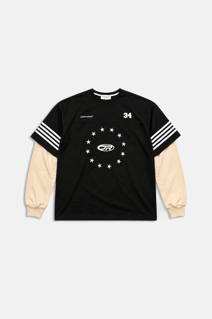JR Logo Siyah Oversize Longsleeve